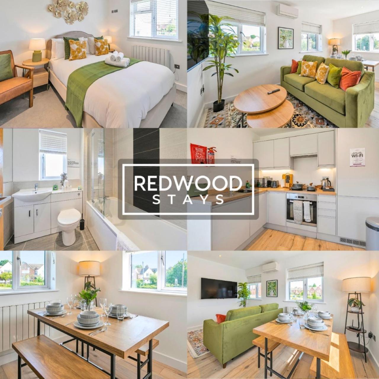 Modern Serviced Apartments For Contractors & Families With Free Parking, Wifi & Netflix By Redwood Stays Basingstoke Exterior foto